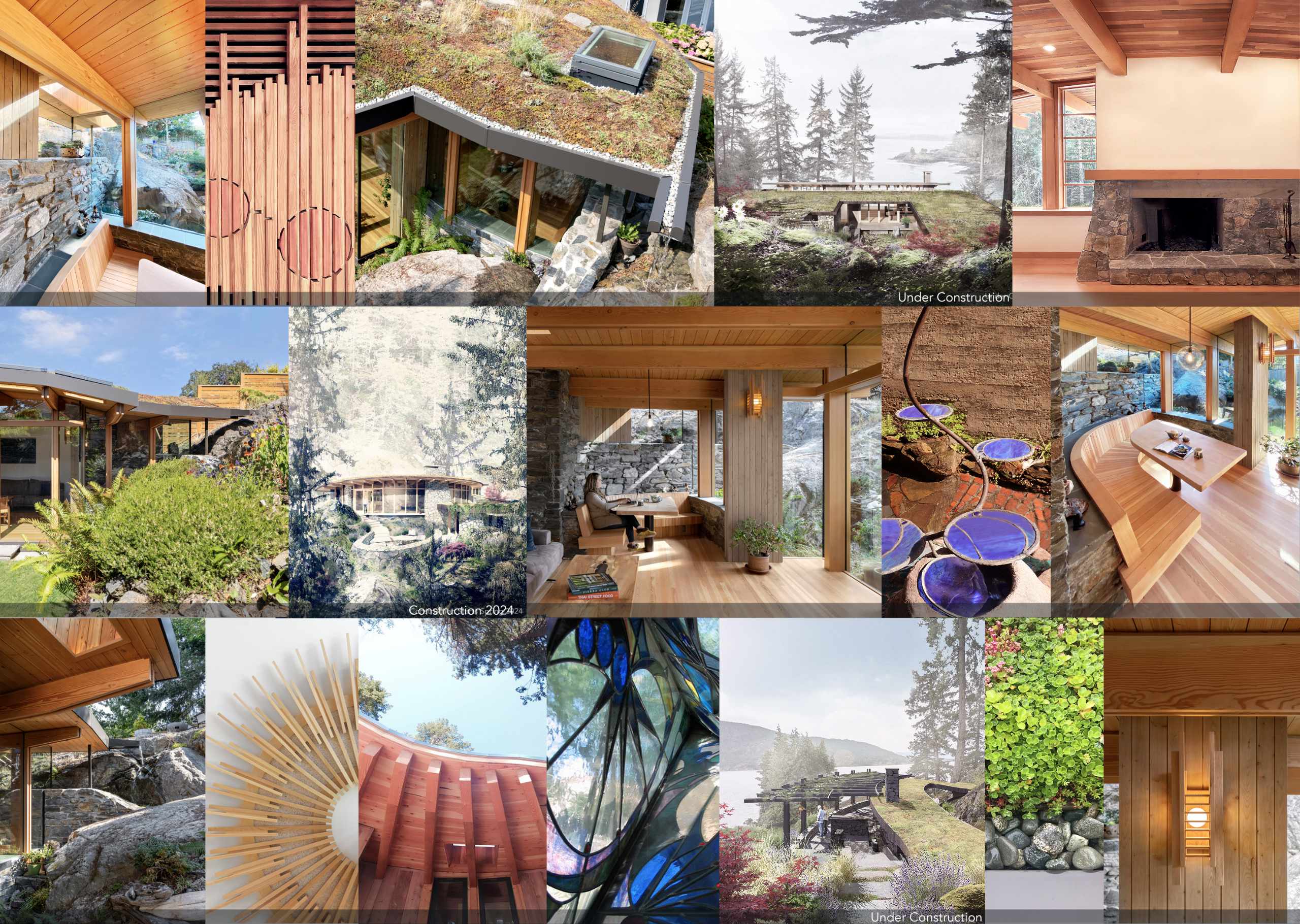 Greenway Studio Architecture (House Designer, Victoria, Oak Bay, Saanich, BC) - Greenway Studio Integrated Arts designs and fabricates specialized art installations to make their integration in to the built environment practical and accessible to clients. Working in mosaic tile, stained glass, wood, metal, stone, and concrete we design and fabricate original work that is rooted in such diverse influences as Antonio Gaudi, and the organic architecture of Frank Lloyd Wright, Bruce Goff, and James Hubble.